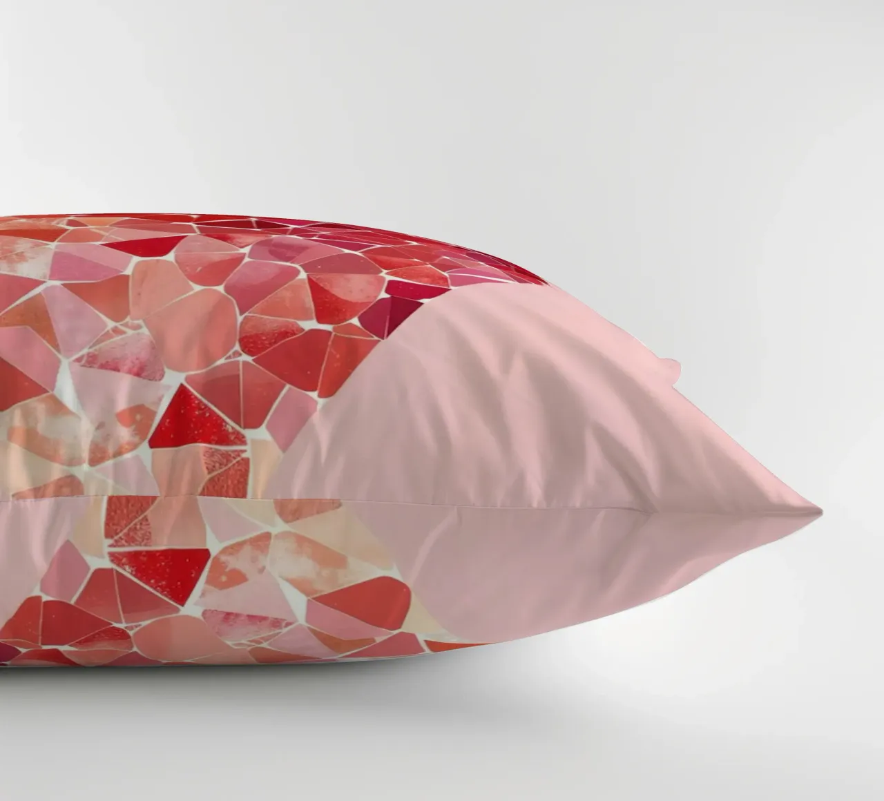 Abstract Strawberry Geometric Pop Art Minimalist Print decorative cushion by NorwesClub