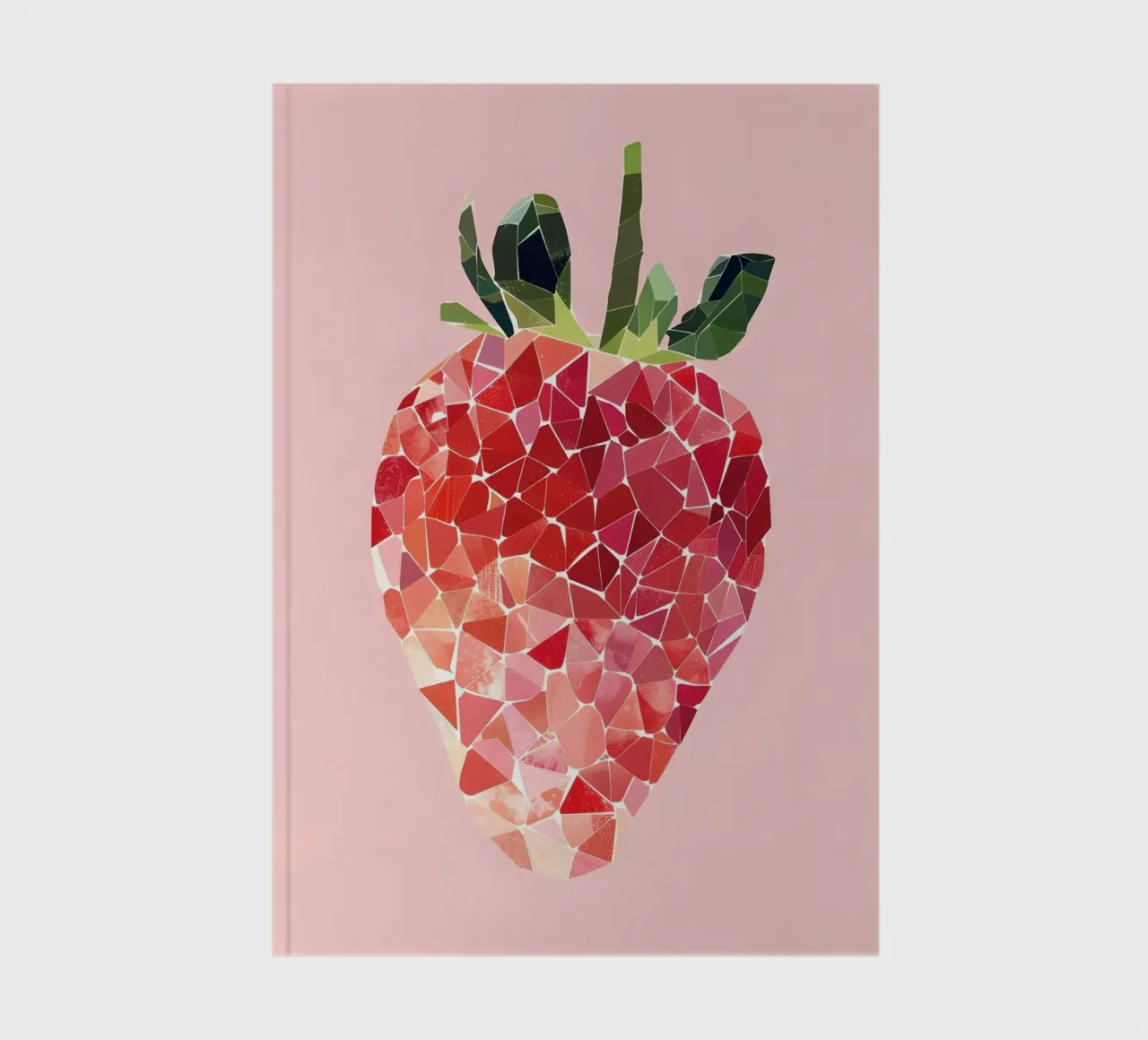 Abstract Strawberry Geometric Pop Art Minimalist Print notebook by NorwesClub