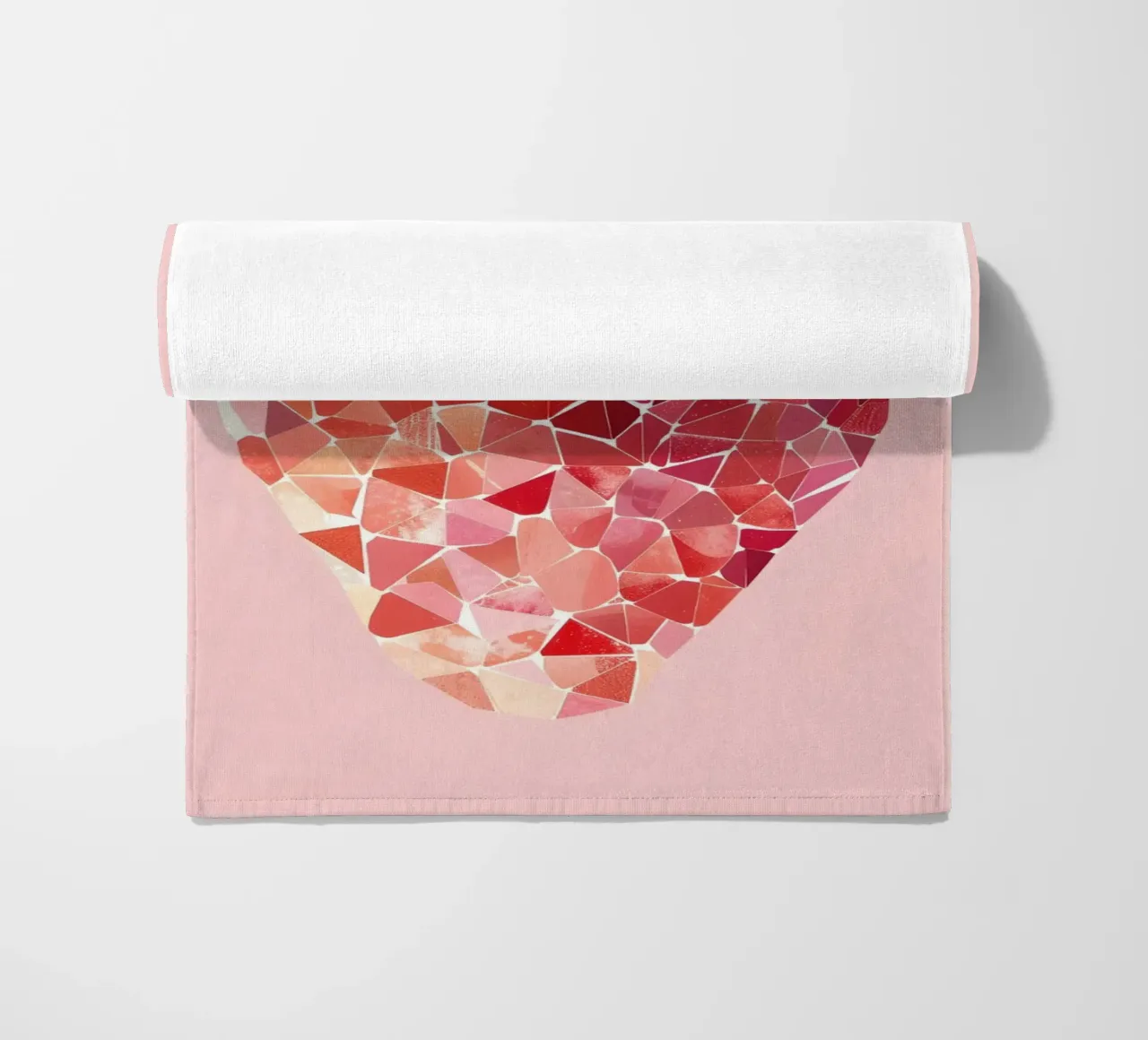 Abstract Strawberry Geometric Pop Art Minimalist Print beach towel by NorwesClub