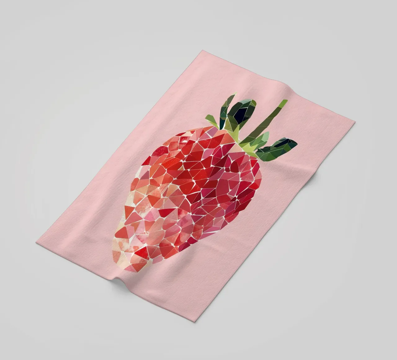 Abstract Strawberry Geometric Pop Art Minimalist Print beach towel by NorwesClub