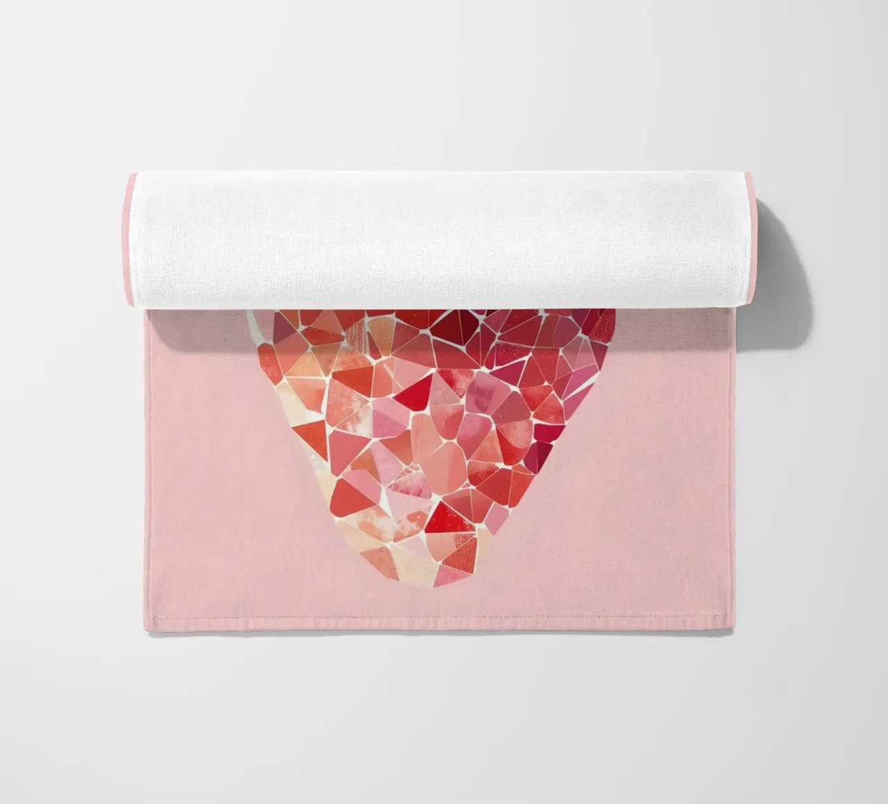Abstract Strawberry Geometric Pop Art Minimalist Print beach towel by NorwesClub