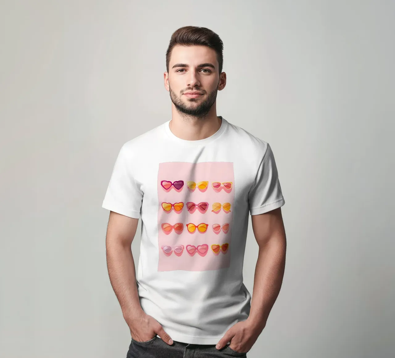 Pink Ombré Sunglasses Retro Summer Glam Pop Art Print t-shirt by NorwesClub