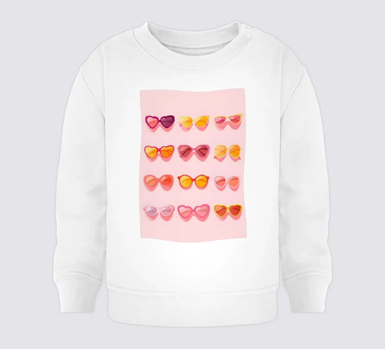 Gafas de Sol Rosa Ombré Verano Retro Glam Pop Art Print sudadera de bebé de NorwesClub