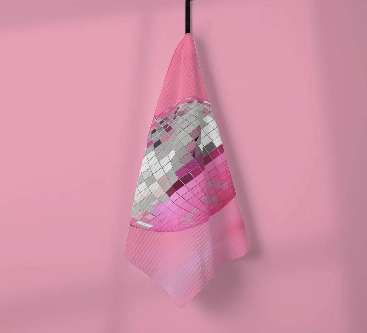 Disco Ball Retro 70s Glamour Pop Art Party Print paño de cocina de NorwesClub