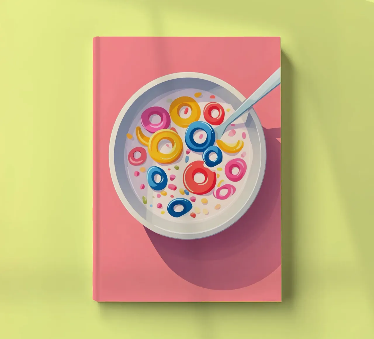 Fruity Cereal Retro Cartoon Breakfast Pop Art Print notebook by NorwesClub