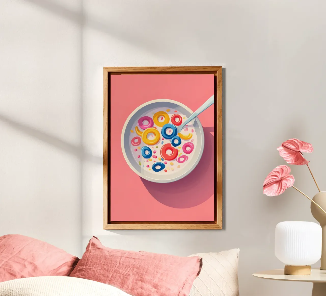 Impresión Pop Art Cereal Retro Caricatura Desayuno placa de forex de NorwesClub