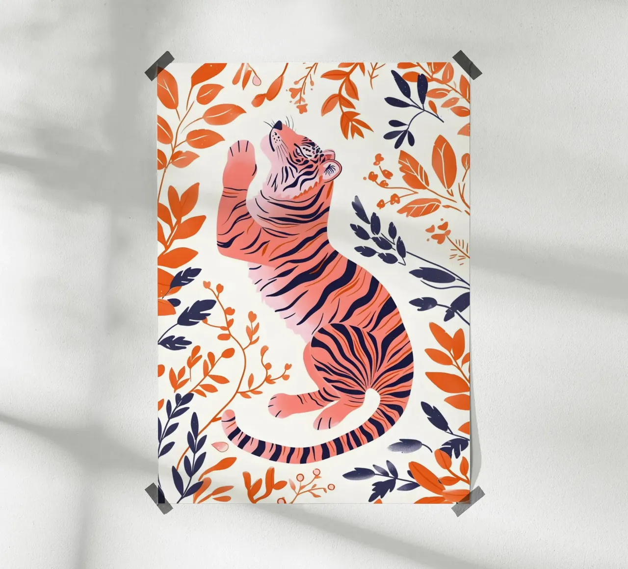 Psichedelico arcobaleno tigrato a strisce Pop Art astratto poster da NorwesClub