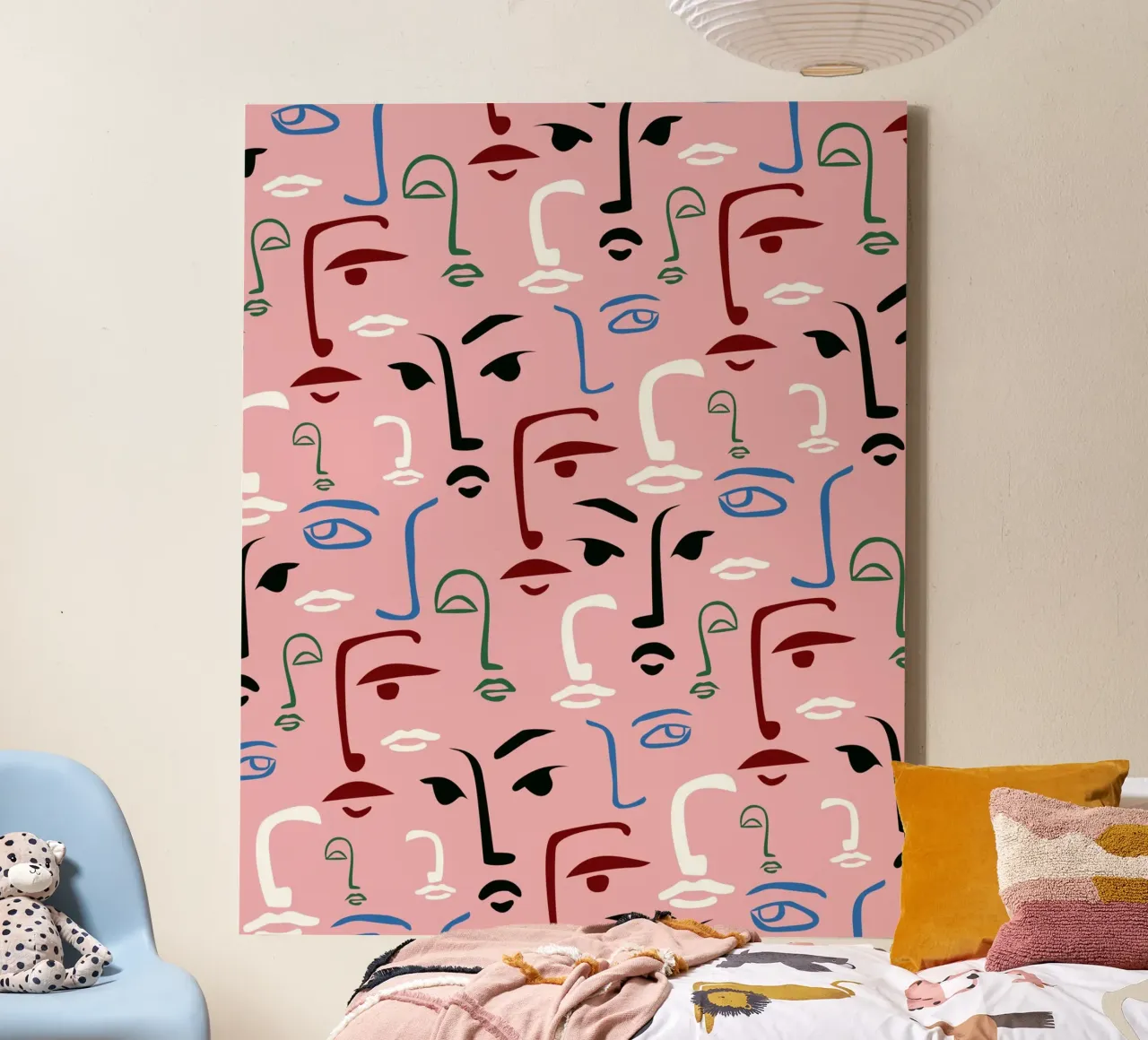 Monochrome Faces canvas by Kintsugi99
