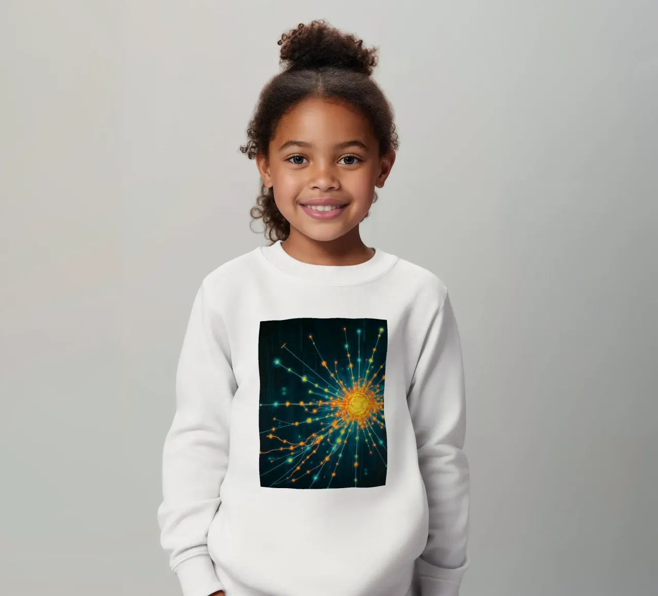 Representación en color de la colisión de una partícula con una energía sudadera para niño de DesignDoodle