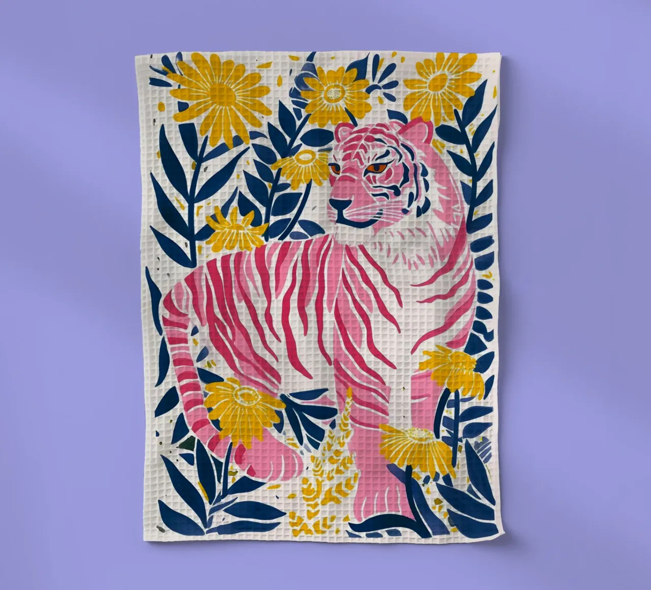 Puzzle abstracto geométrico Tigre Animal Salvaje Pop Art Print paño de cocina de NorwesClub