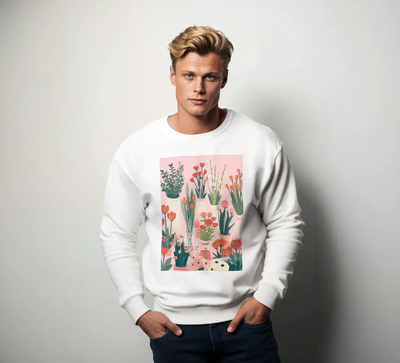 Retro Psychedelic Flower Power Groovy Abstrakter Kunstdruck Sweatshirt von NorwesClub