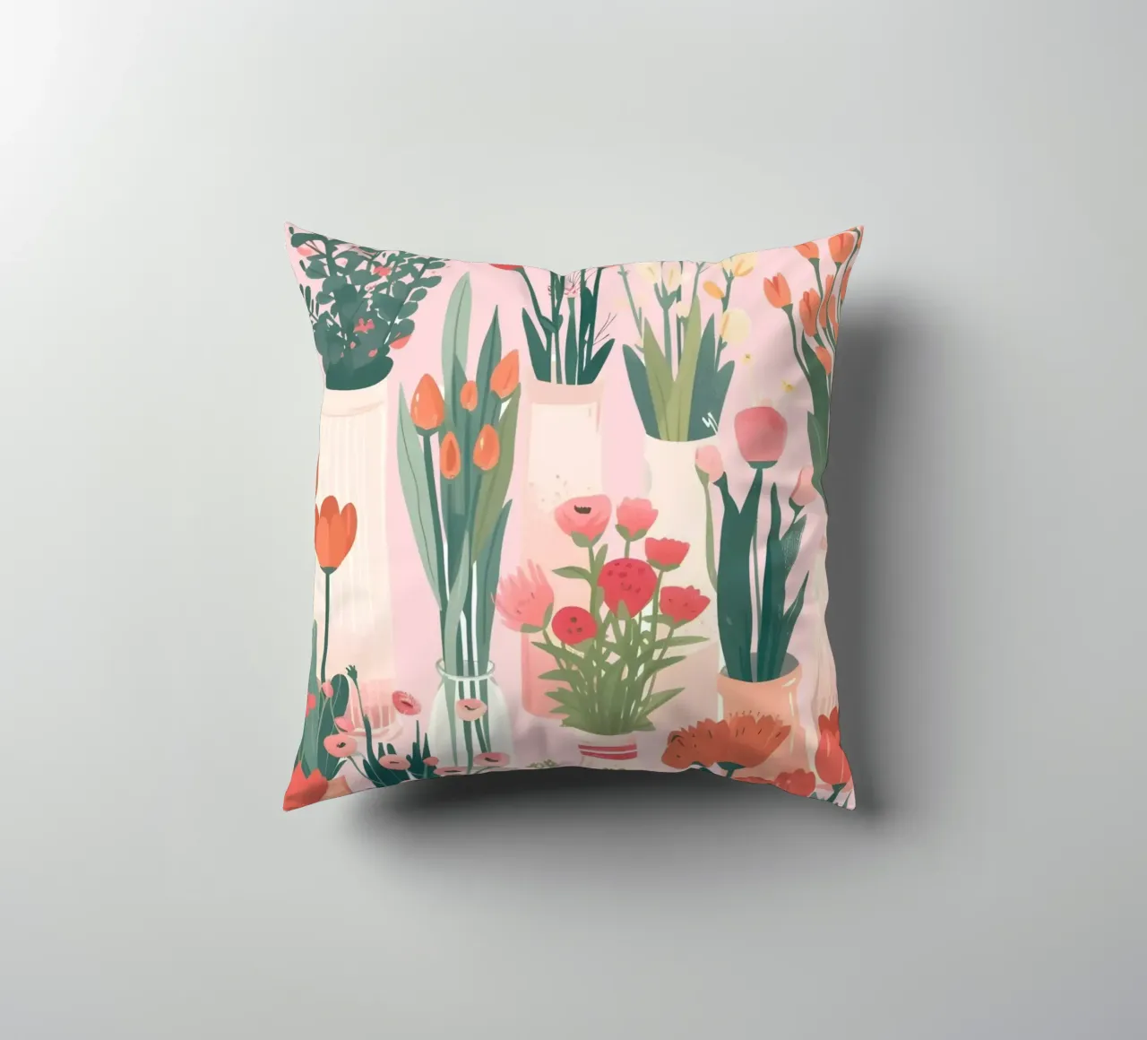 Retro Psychedelic Flower Power Groovy Abstract Art Print decorative cushion by NorwesClub
