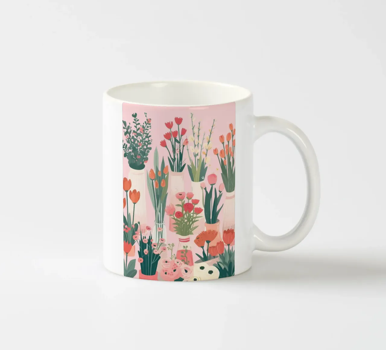 Retro Psychedelische Flower Power Groovy Abstracte Kunstdruk keramische mok van NorwesClub