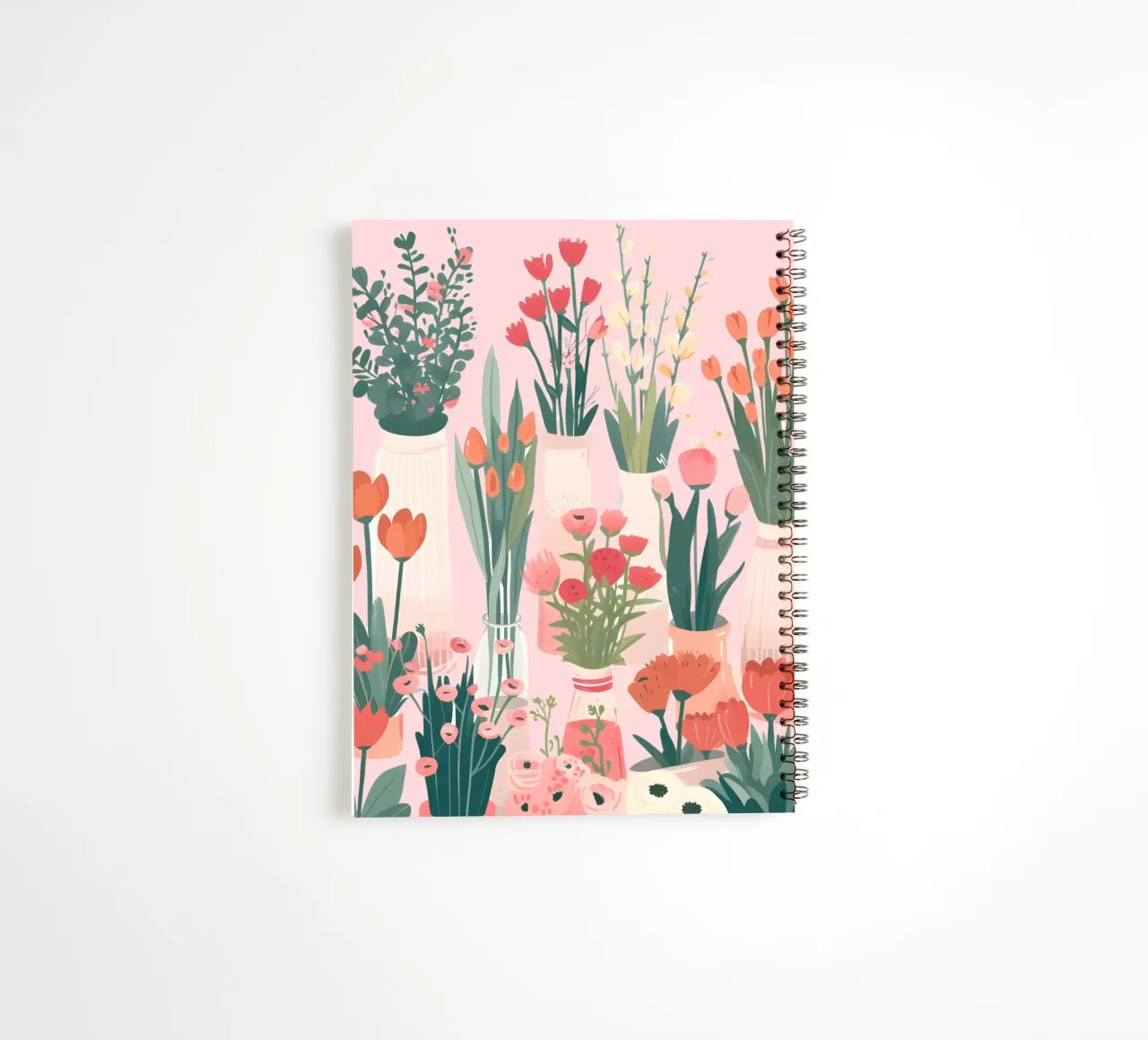 Retro Psychedelic Flower Power Groovy Abstract Art Print spiral notebook by NorwesClub