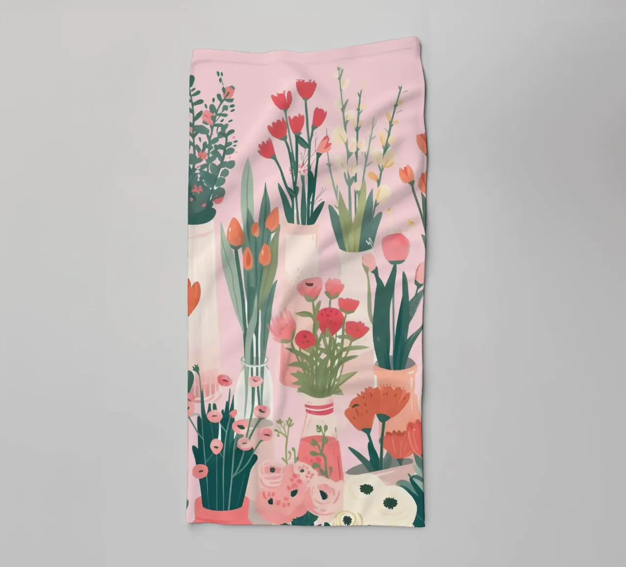 Retro Psychedelic Flower Power Groovy Abstrakter Kunstdruck Handtuch von NorwesClub