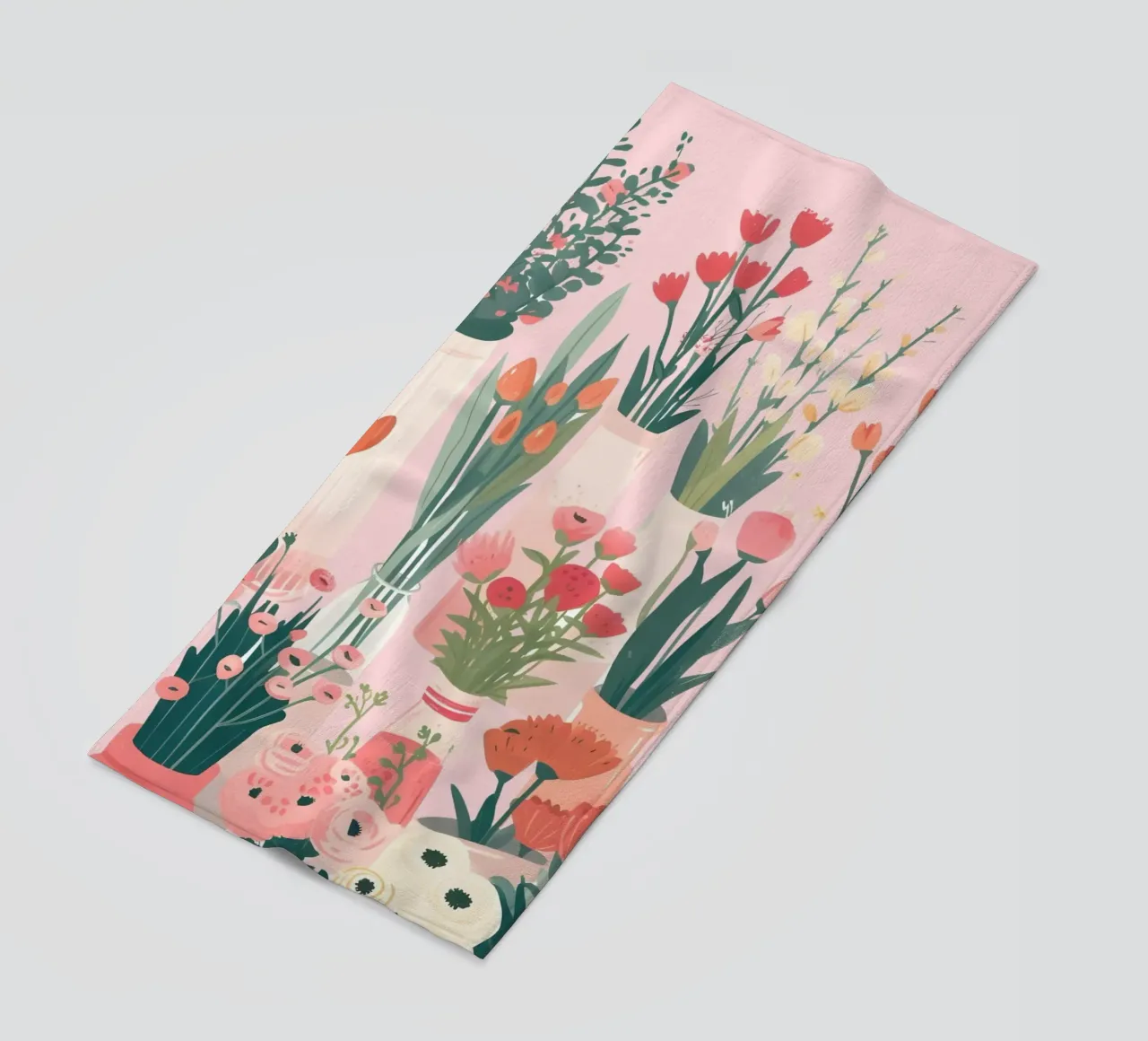 Retro Psychedelische Flower Power Groovy Abstracte Kunstdruk strandhanddoek van NorwesClub