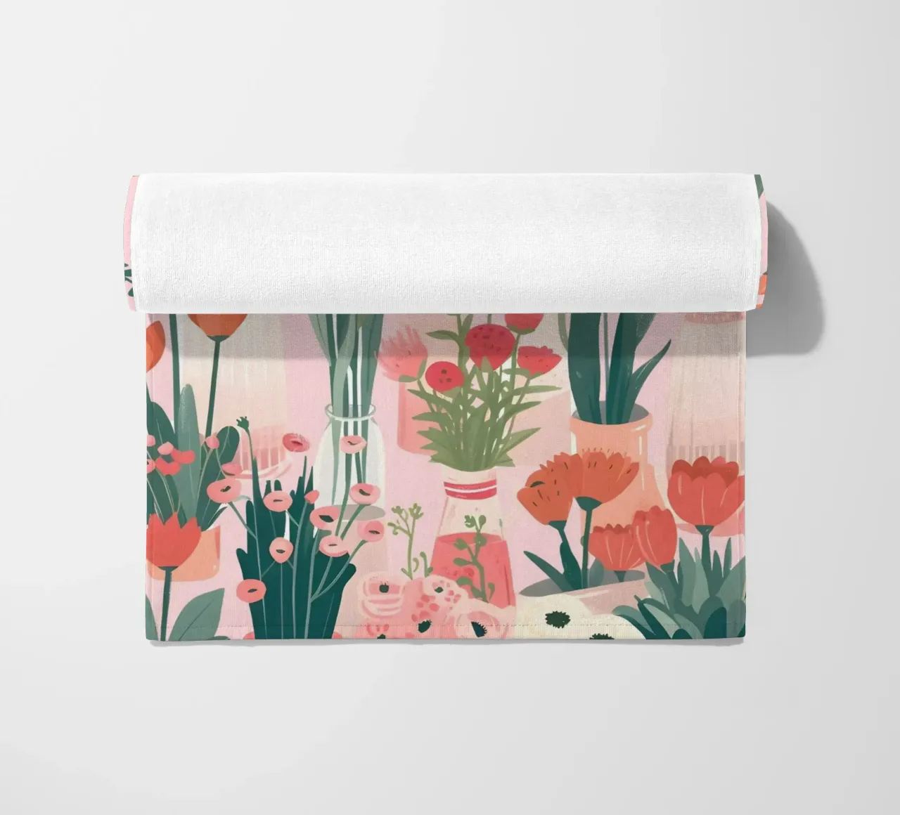 Retro Psychedelische Flower Power Groovy Abstracte Kunstdruk strandhanddoek van NorwesClub