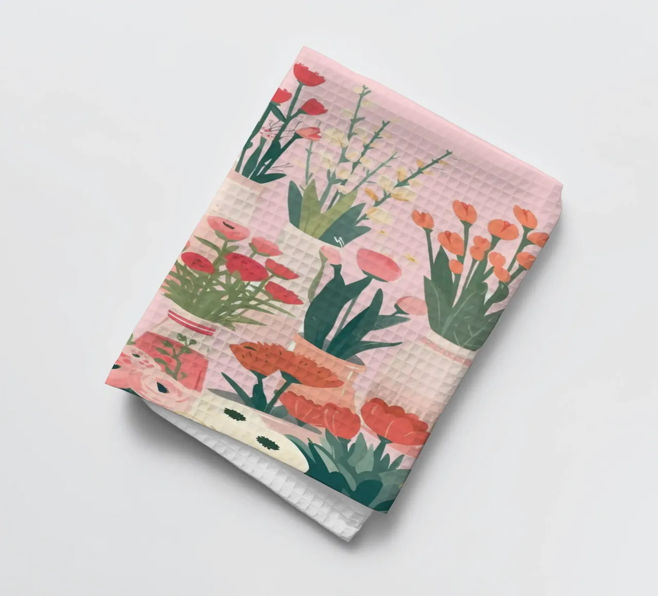 Retro Psychedelic Flower Power Groovy Abstrakter Kunstdruck Geschirrtuch von NorwesClub