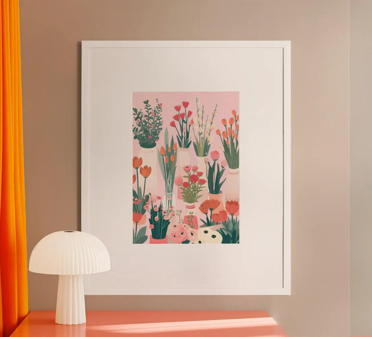 Retro Psychedelic Flower Power Groovy Abstrakter Kunstdruck Hahnemühle von NorwesClub