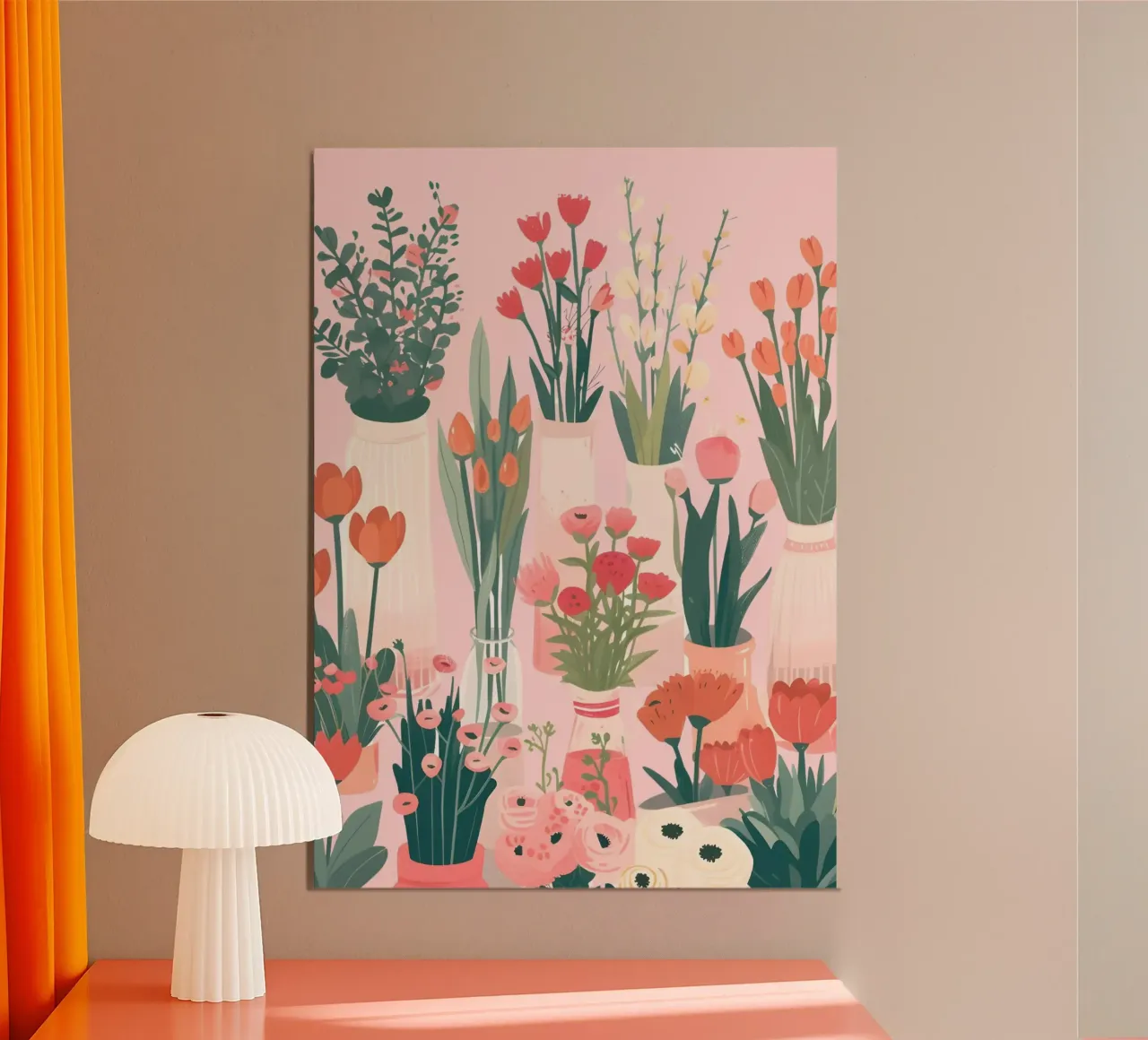 Retro Psychedelic Flower Power Groovy Abstrakter Kunstdruck Hahnemühle von NorwesClub