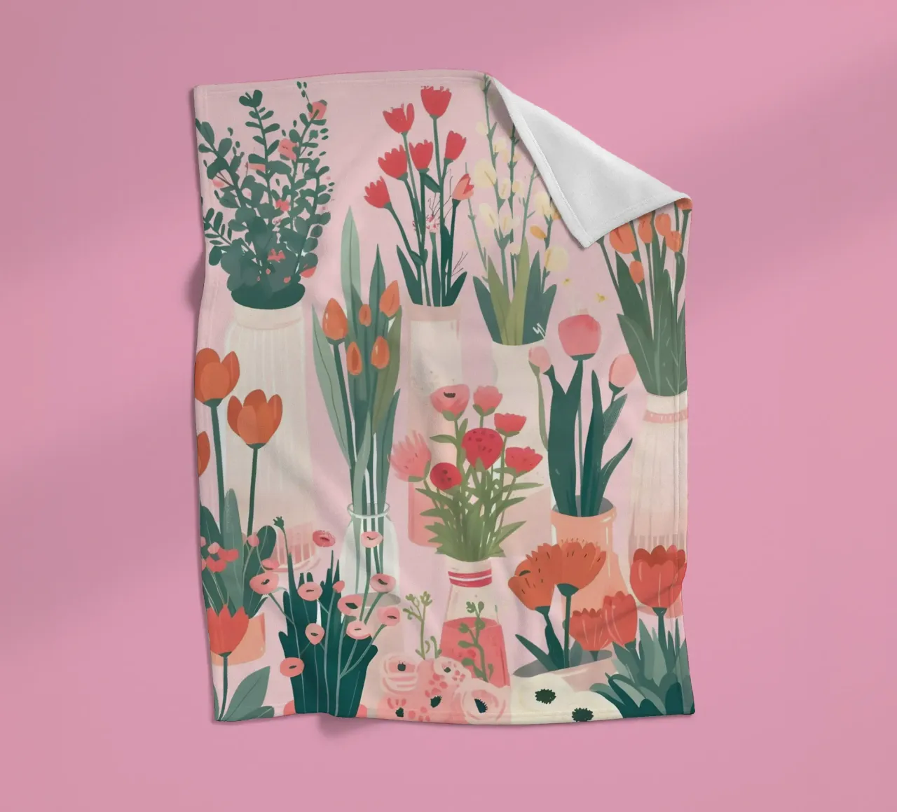 Retro Psychedelic Flower Power Groovy Abstrakter Kunstdruck Fleecedecke von NorwesClub