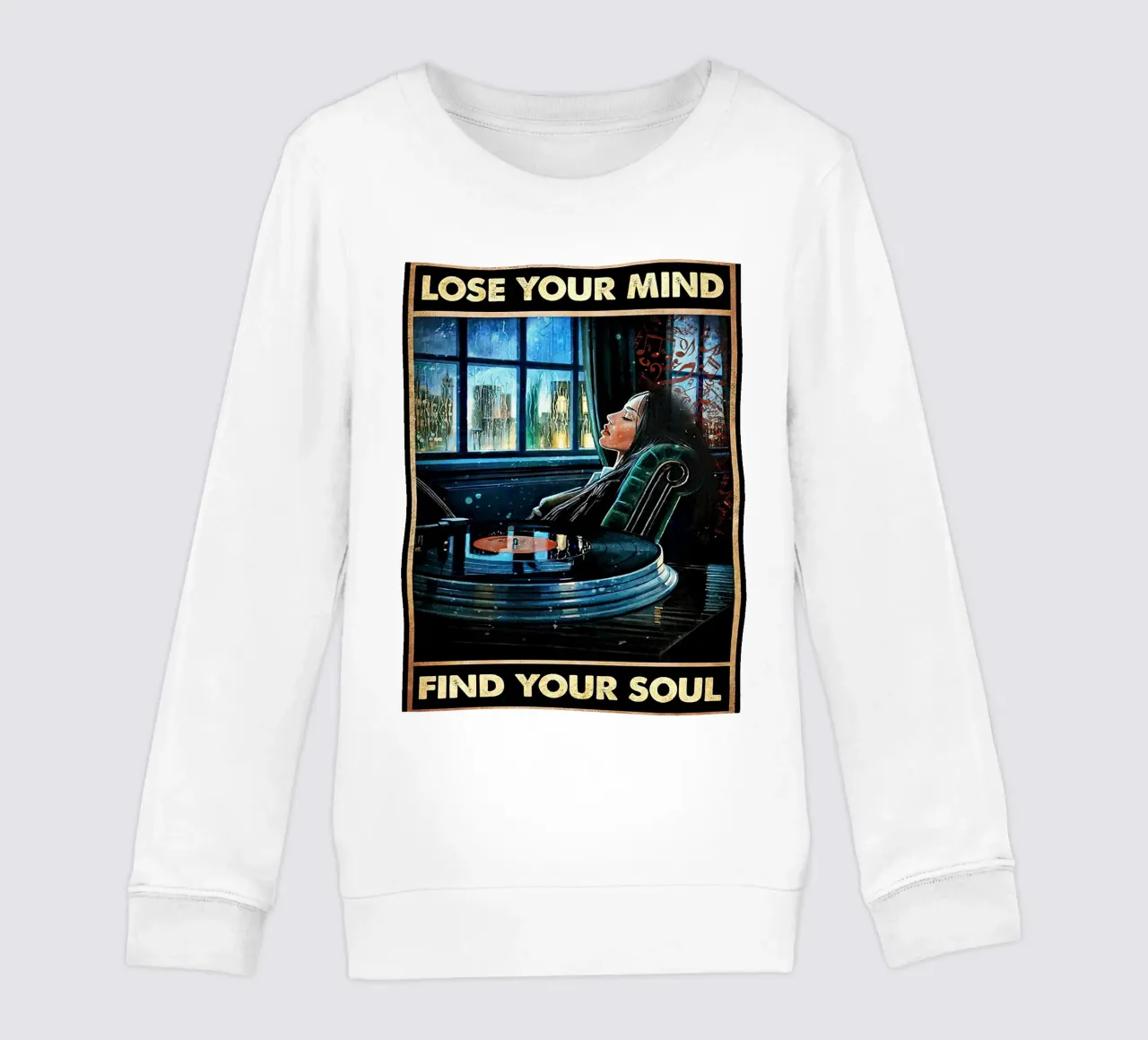 Girl Loves Vinyl, kids sweatshirt by Aaronshop