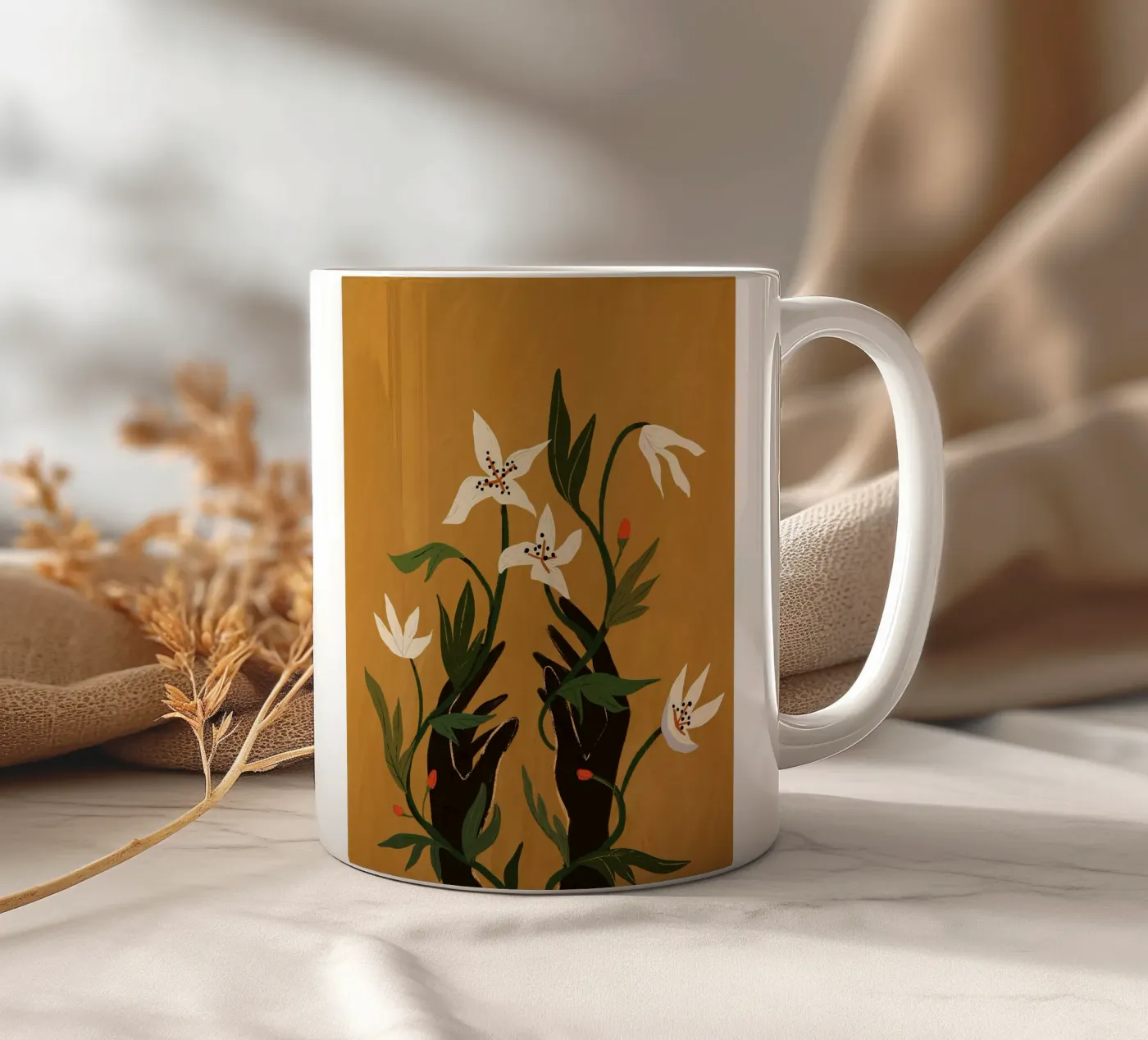 Tangled ceramic mug by Arty Guava