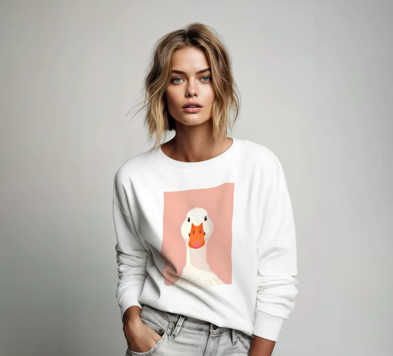 Anatra stravagante, cartone animato retrò, stampa pop art gialla felpa da NorwesClub