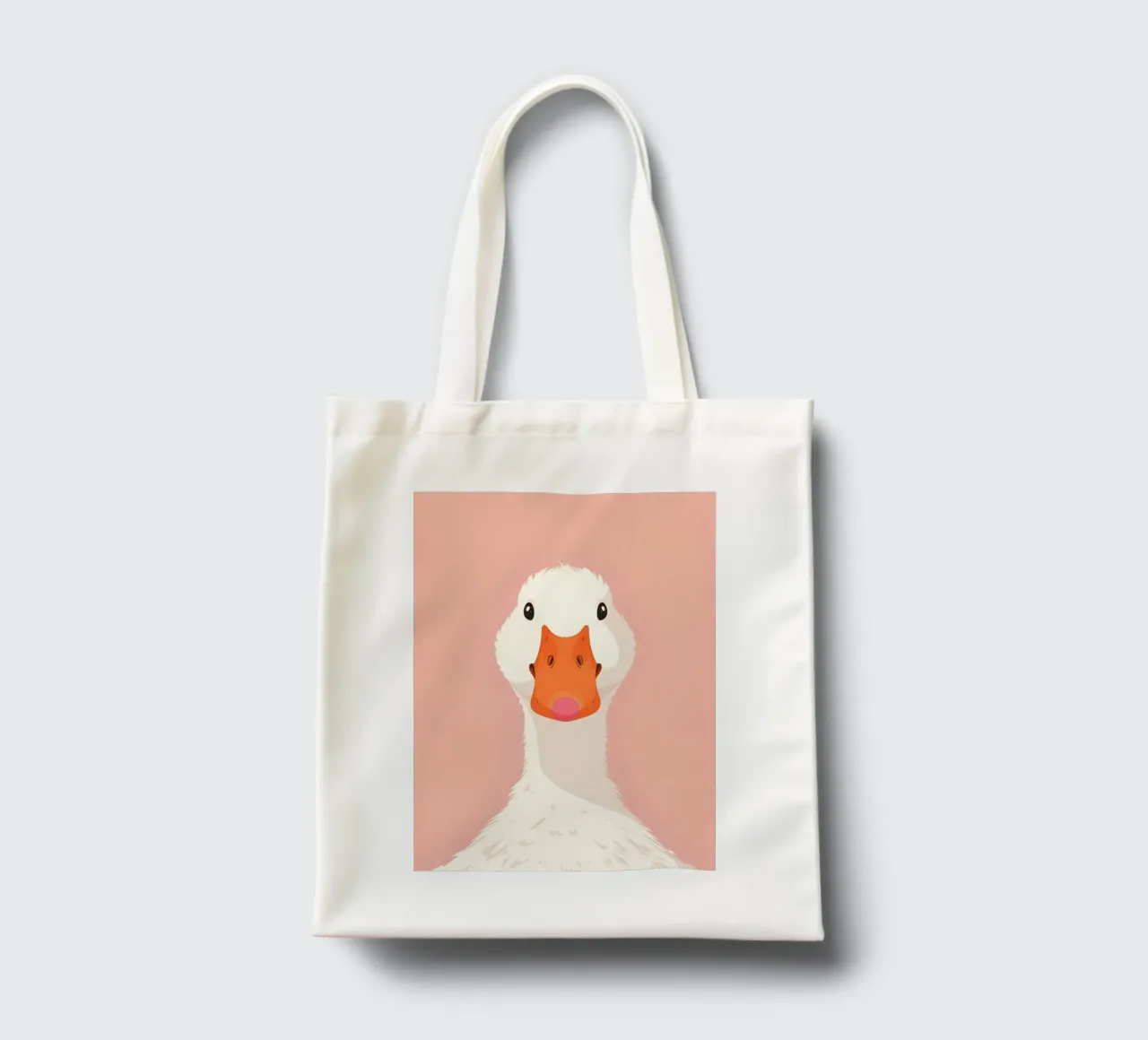 Whimsical Duck Retro Cartoon Yellow Pop Art Print tote bag by NorwesClub