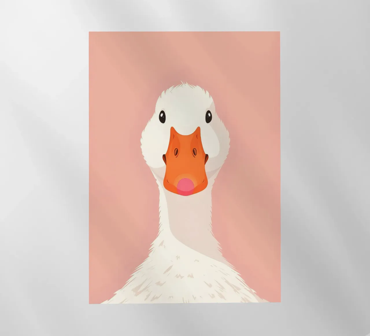 Whimsical Duck Retro Cartoon Yellow Pop Art Print backlit film by NorwesClub