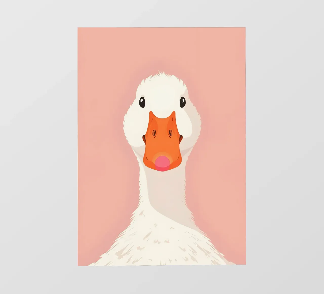 Whimsical Duck Retro Cartoon Yellow Pop Art Print backlit film by NorwesClub