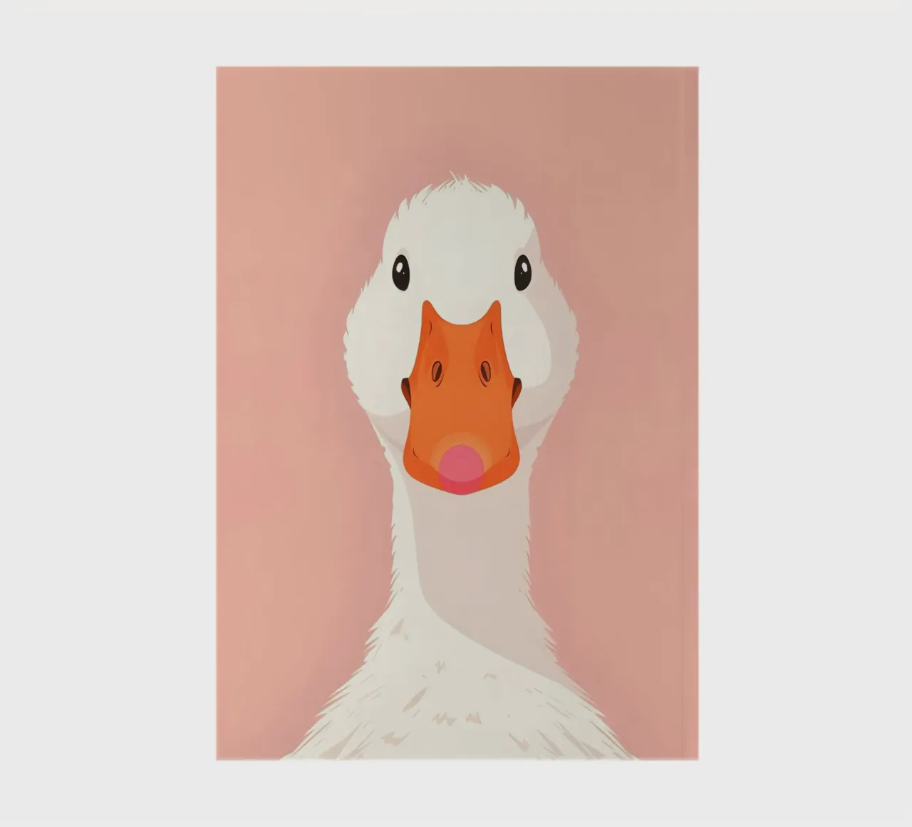 Whimsical Duck Retro Cartoon Yellow Pop Art Print notebook by NorwesClub
