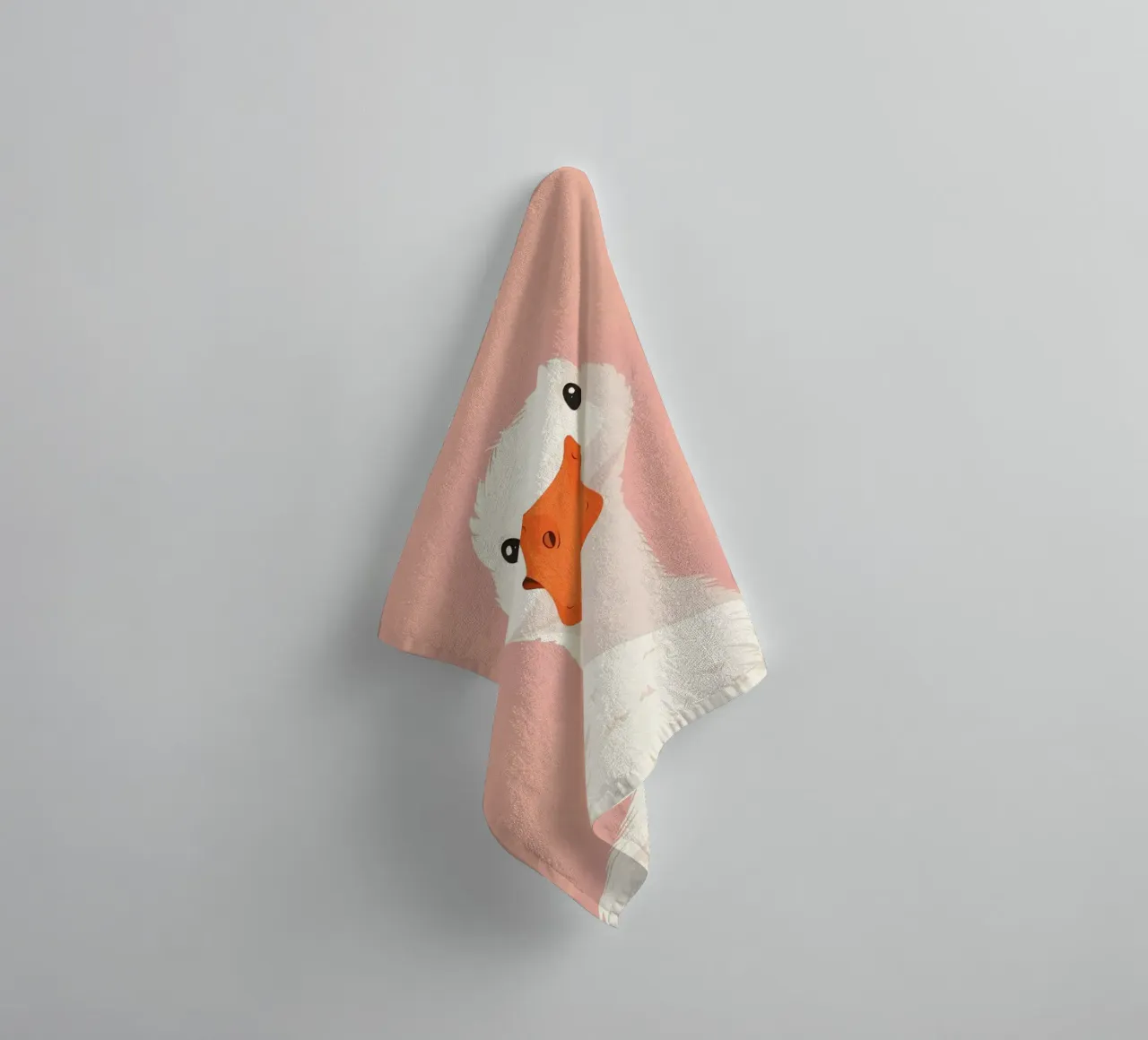 Eend Retro Beeldverhaal Gele Pop Art Print badhanddoek van NorwesClub