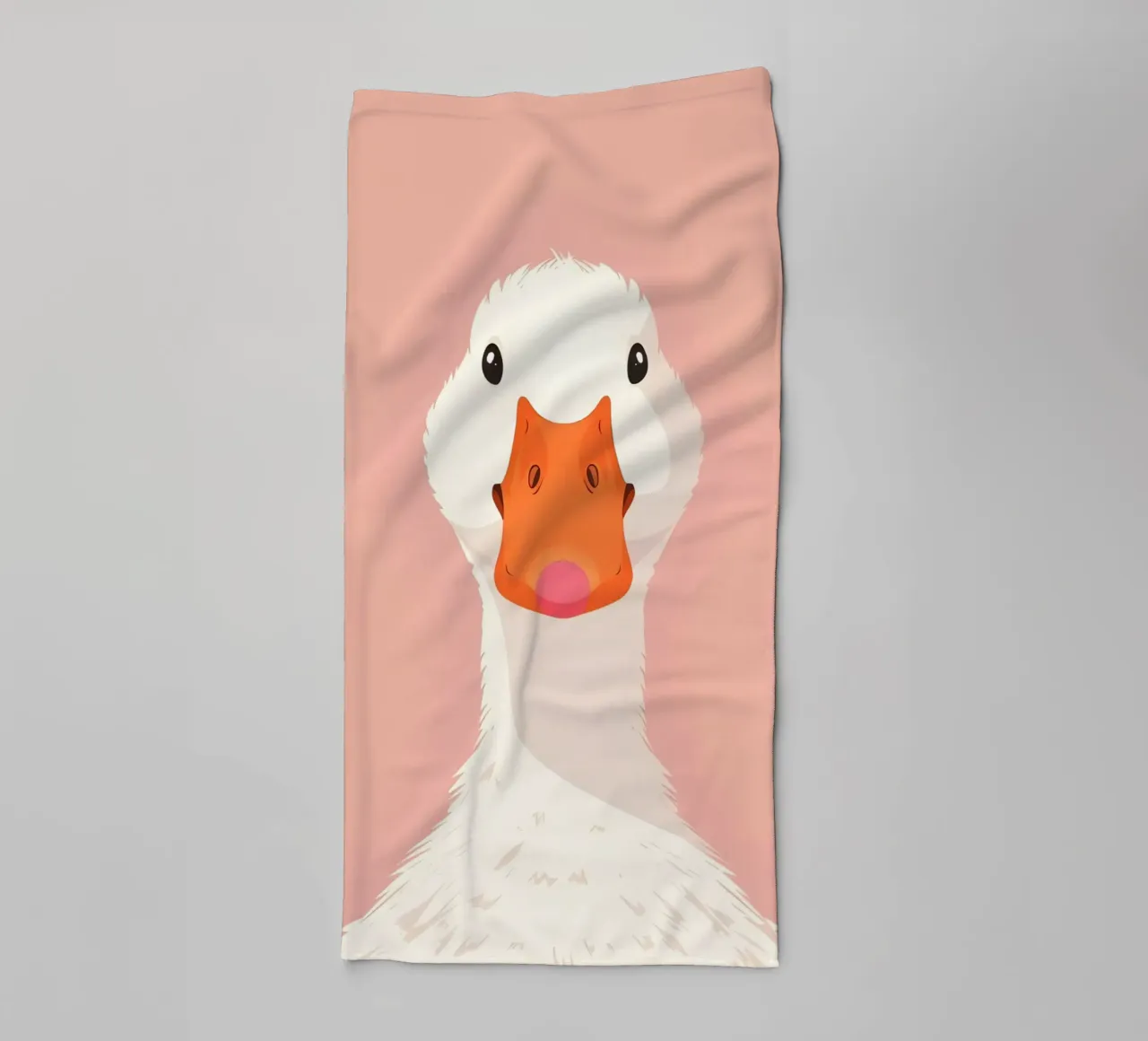 Eend Retro Beeldverhaal Gele Pop Art Print badhanddoek van NorwesClub