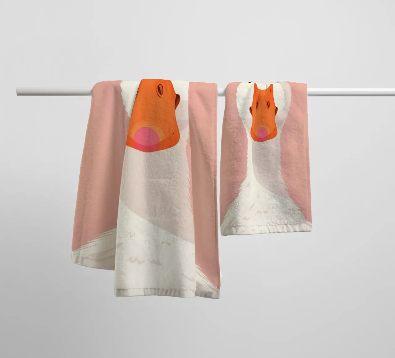 Eend Retro Beeldverhaal Gele Pop Art Print badhanddoek van NorwesClub