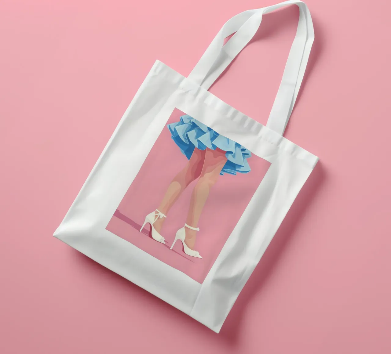 Alice Wonderland Legs Retro Surreal Pop Art Fantasy Print tote bag by NorwesClub