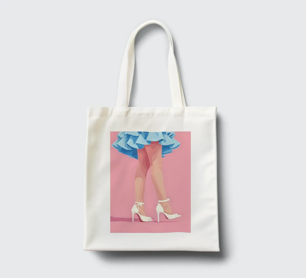 Alice Wonderland Legs Retro Surreal Pop Art Fantasy Print tote bag by NorwesClub