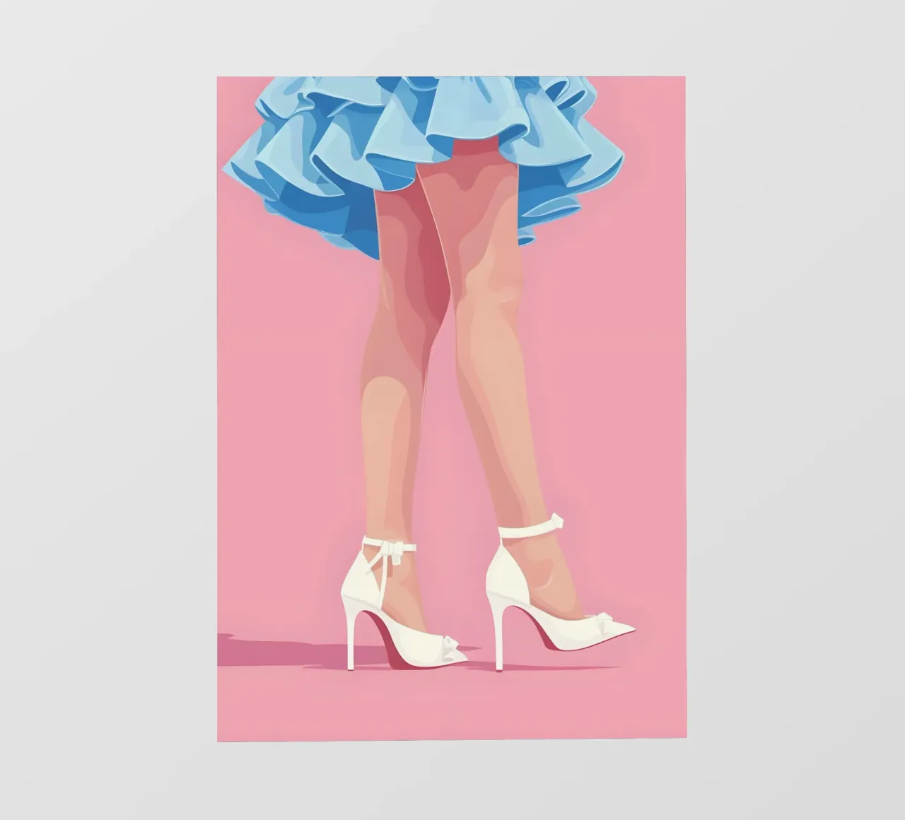 Alice Wonderland Legs Retro Surreal Pop Art Fantasy Print pellicola backlit da NorwesClub