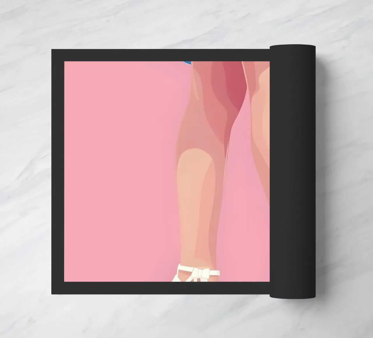 Alice Wonderland Legs Retro Surreal Pop Art Fantasy Print zerbino da NorwesClub