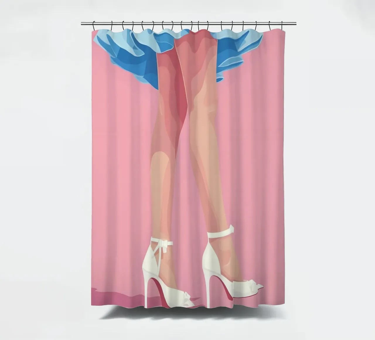 Alice Wonderland Legs Retro Surreal Pop Art Fantasy Print tenda da doccia da NorwesClub