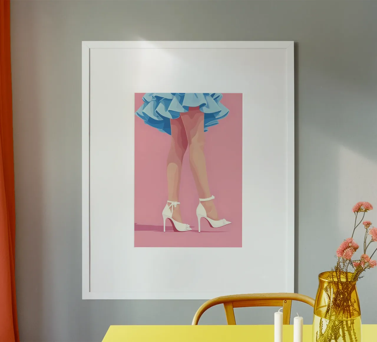 Alice Wonderland Legs Retro Surreal Pop Art Fantasy Print poster da NorwesClub