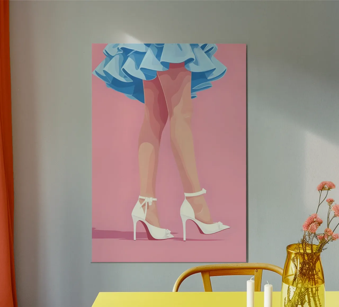 Alice Wonderland Legs Retro Surreal Pop Art Fantasy Print carta hahnemühle da NorwesClub