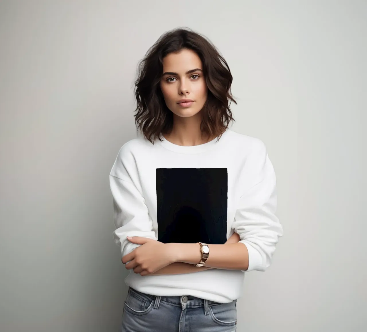 Dark textured surface with subtle variations in hues sweatshirt by DesignDoodle