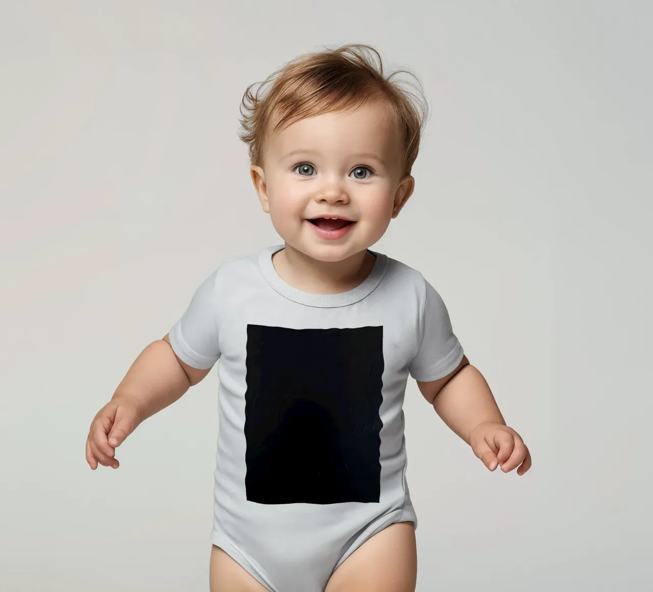 Superficie scura con sottili variazioni di tonalità body neonato maniche corte da DesignDoodle