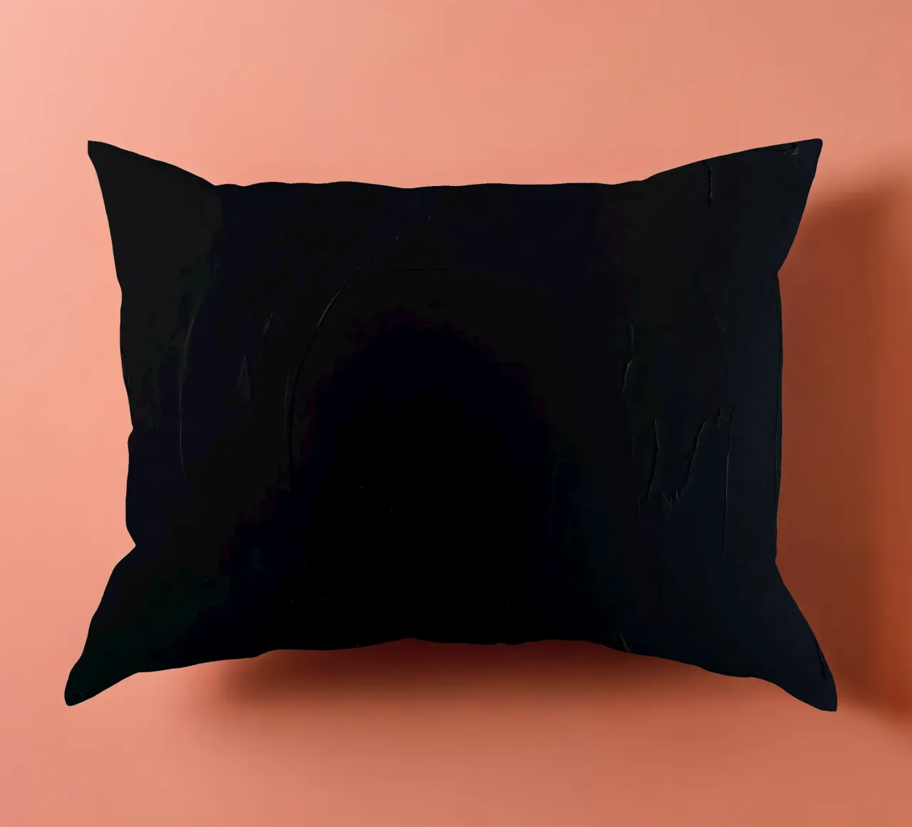 Dark textured surface with subtle variations in hues decorative cushion by DesignDoodle