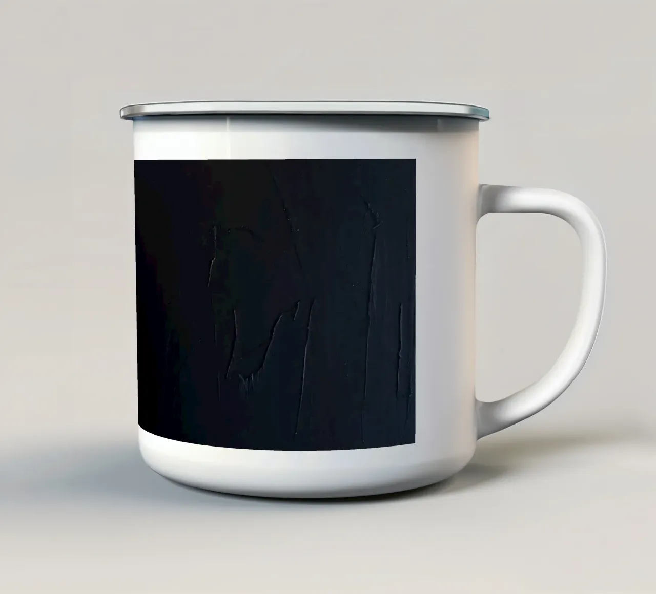 Dark textured surface with subtle variations in hues enamel mug by DesignDoodle