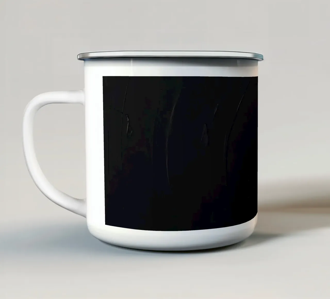 Dark textured surface with subtle variations in hues enamel mug by DesignDoodle