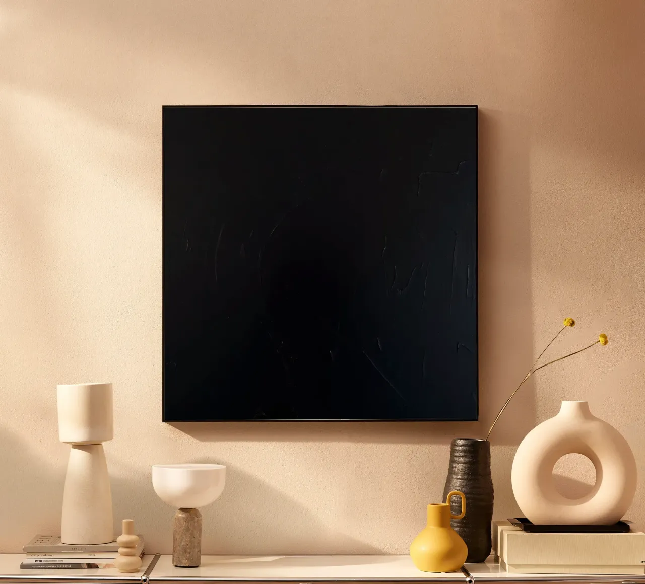Dark textured surface with subtle variations in hues acrylic glass by DesignDoodle