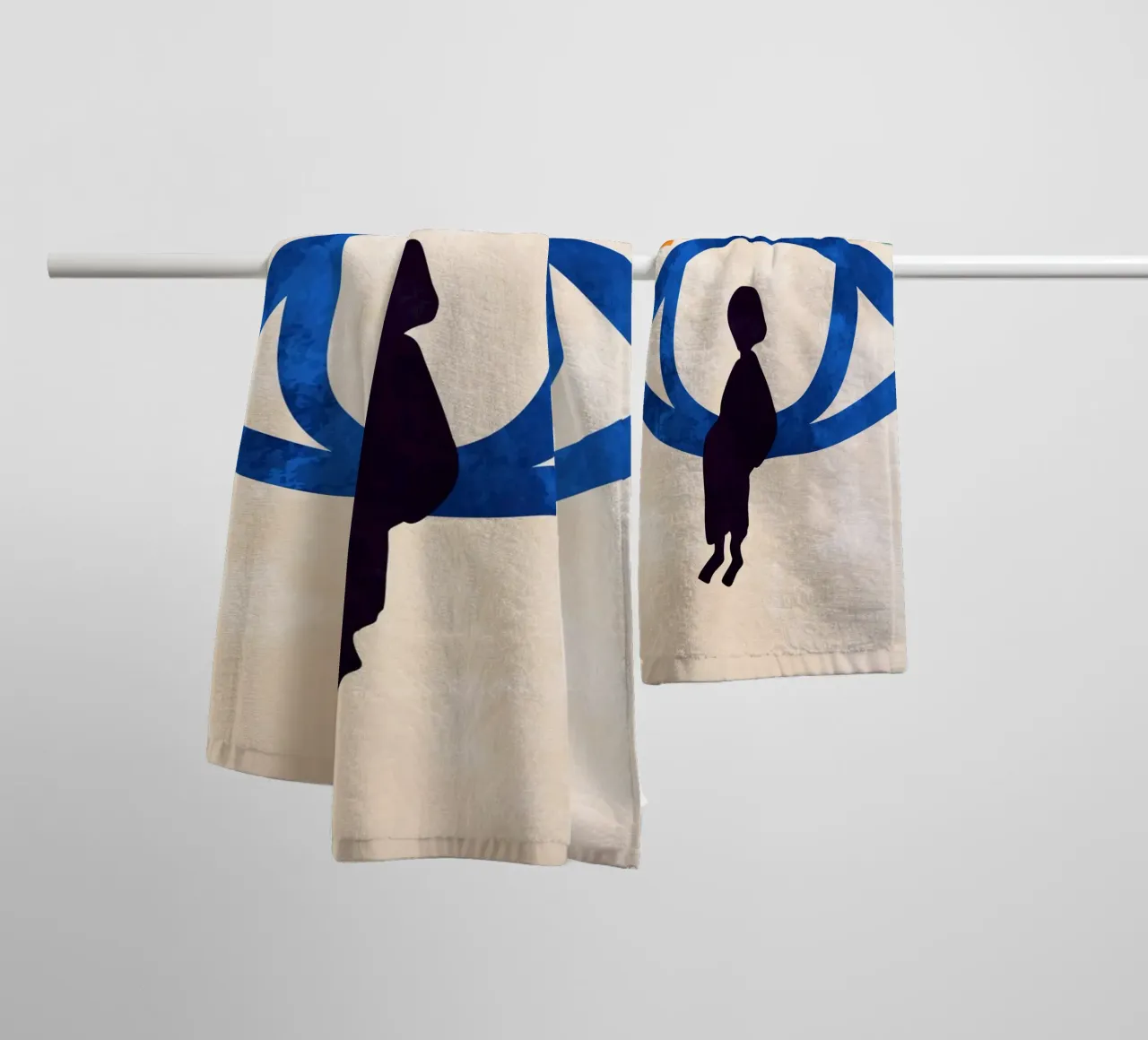 Eye of Silence, Rays of Hope towel by Kintsugi99