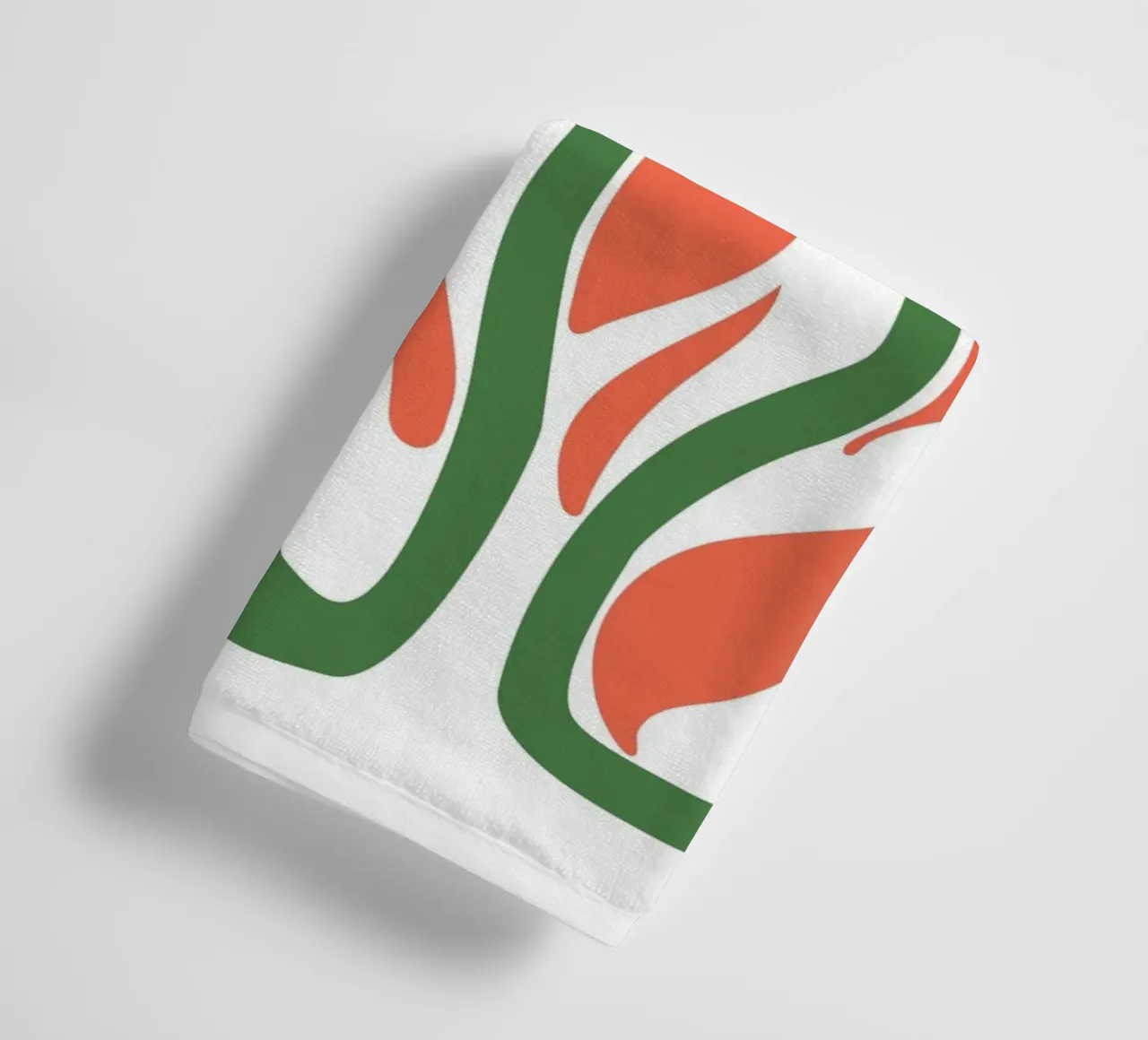 Retro Tulp Bloem Pop Art Roze Oranje Botanische Print badhanddoek van NorwesClub
